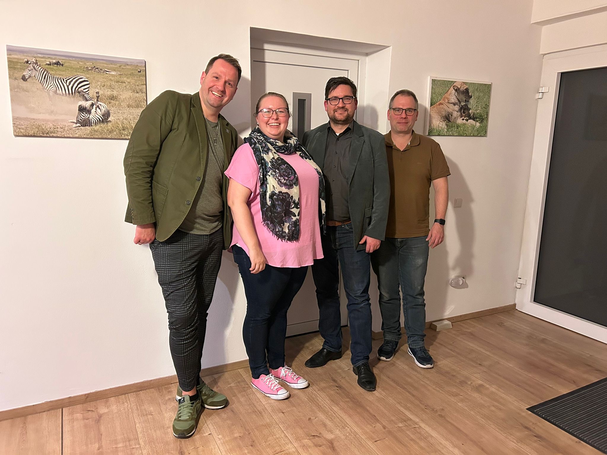 von links: André Burghard, Manuela Wedekind, Dr. Fabian Horn, Benjamin Burghard