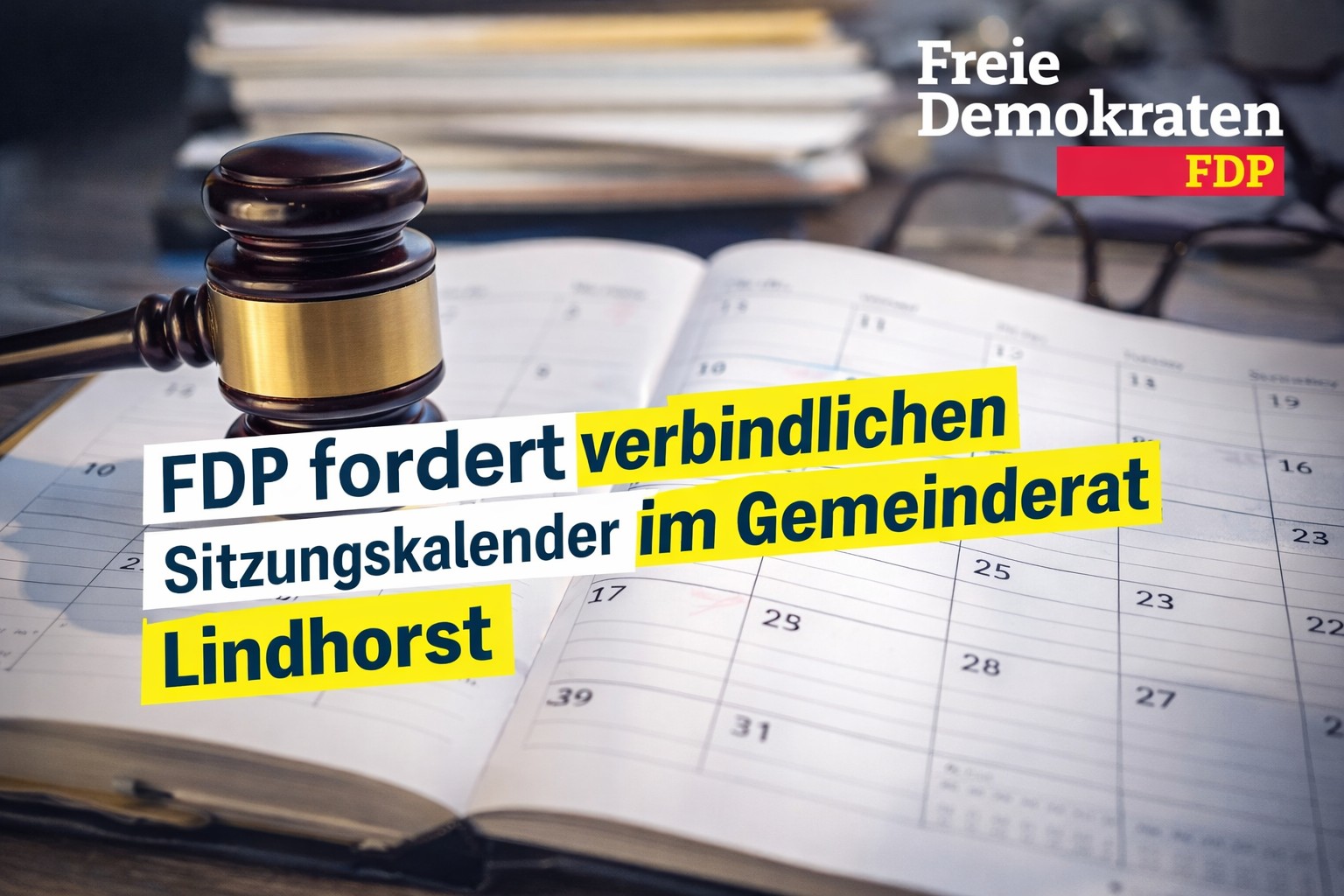 FDP fordert verbindlichen Sitzungskalender für den Gemeinderat Lindhorst