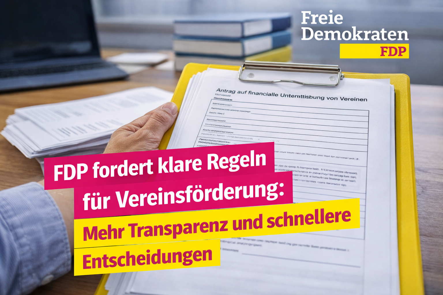 FDP fordert klare Regeln für Vereinsförderung